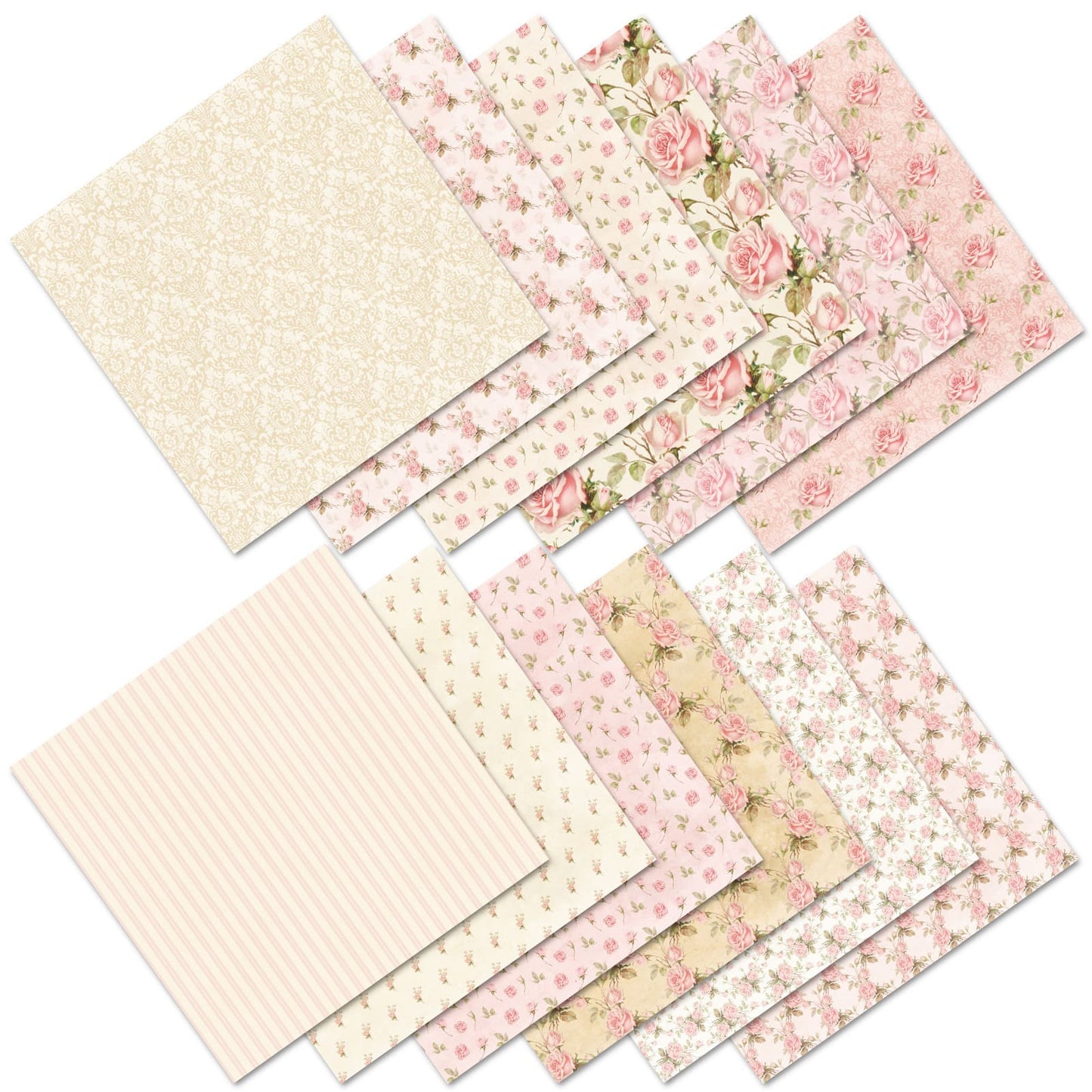 Scrapbookpapier mit Blumenmuster in Rosa