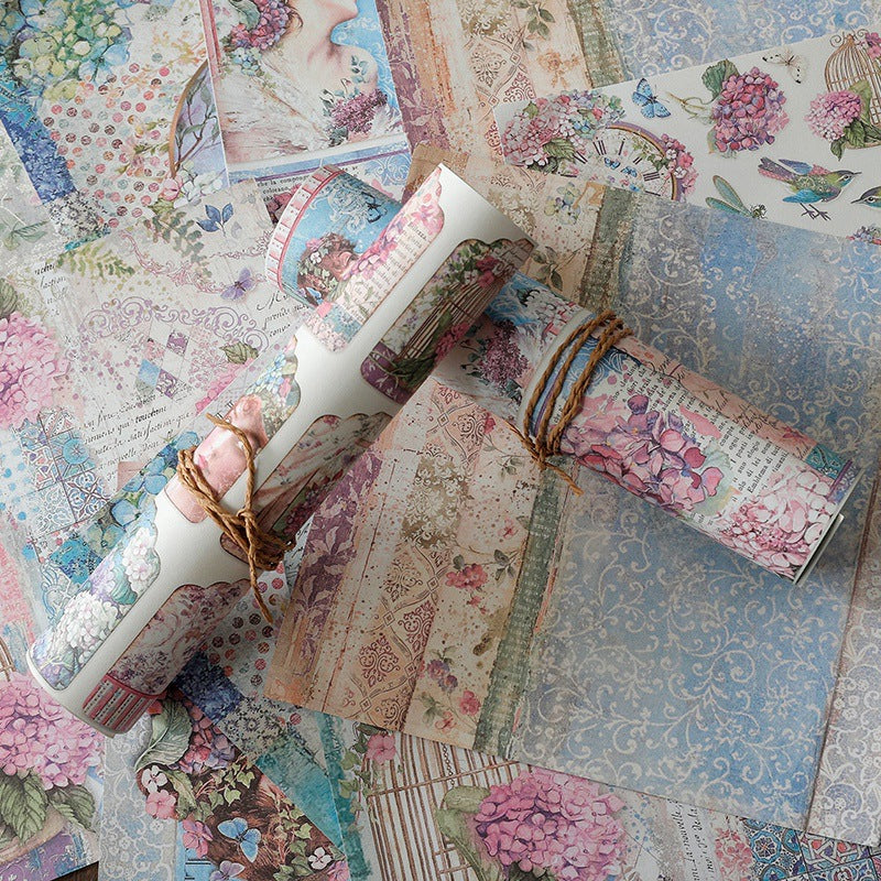 Hydrangea Theme  Scrapbook  Paper