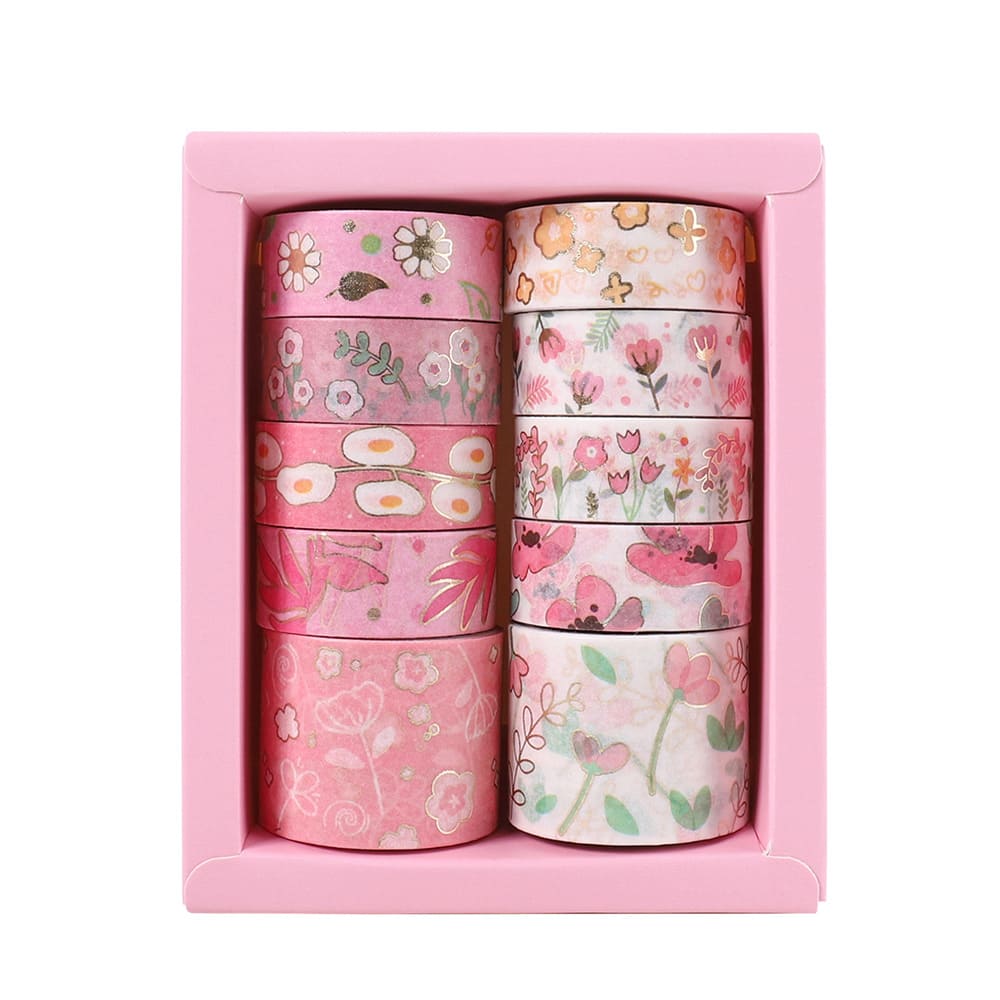 10PCS Small Floral Series Washi Tape Set