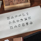 18PCS Life Series Wooden Stamp