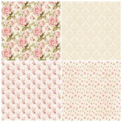 Pink Floral Scrapbook Paper