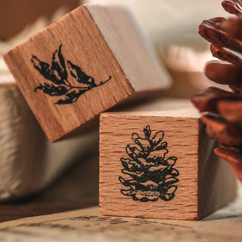 7PCS Romantic  Series Wooden Stamp