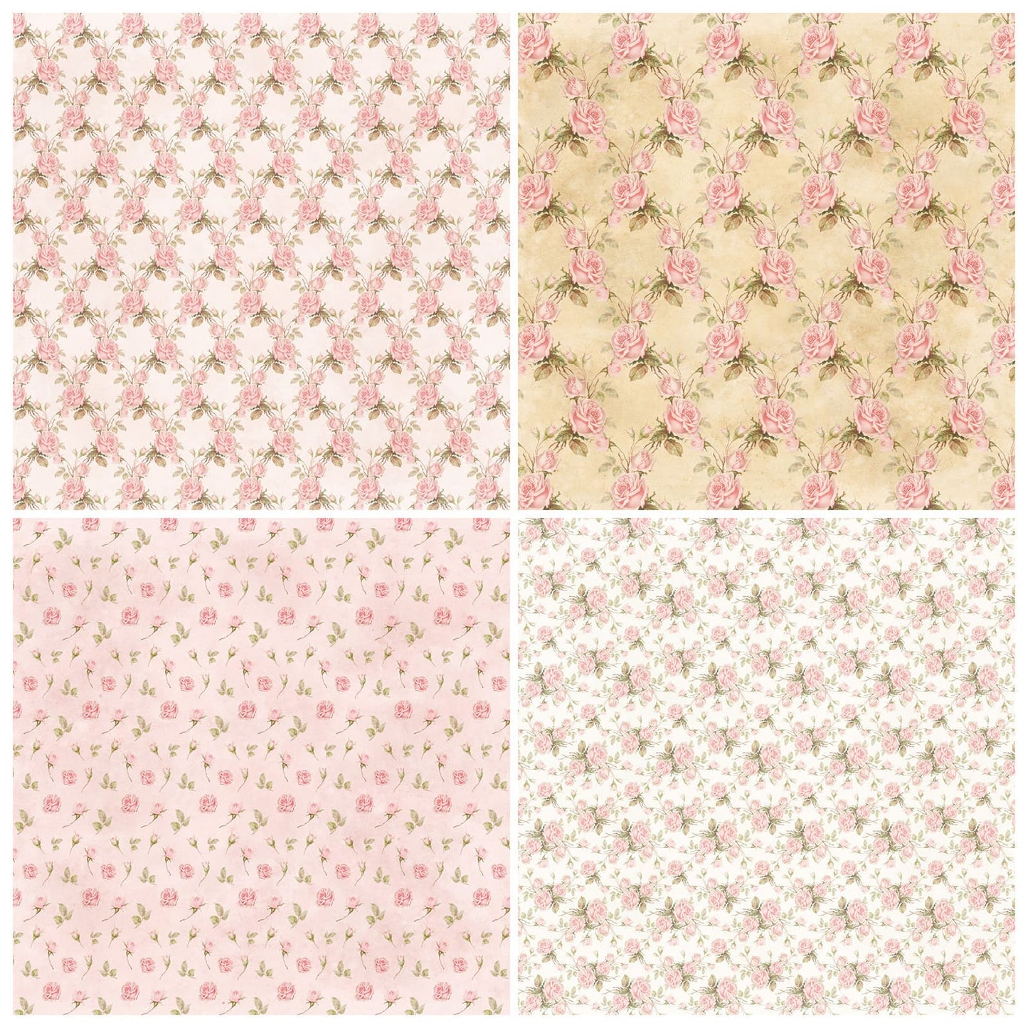 Pink Floral Scrapbook Paper