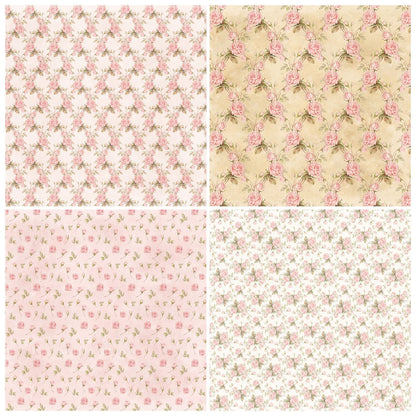 Pink Floral Scrapbook Paper