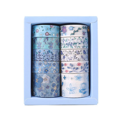 10PCS Small Floral Series Washi Tape Set