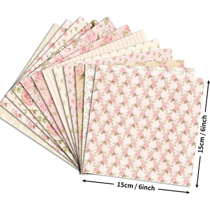 Pink Floral Scrapbook Paper