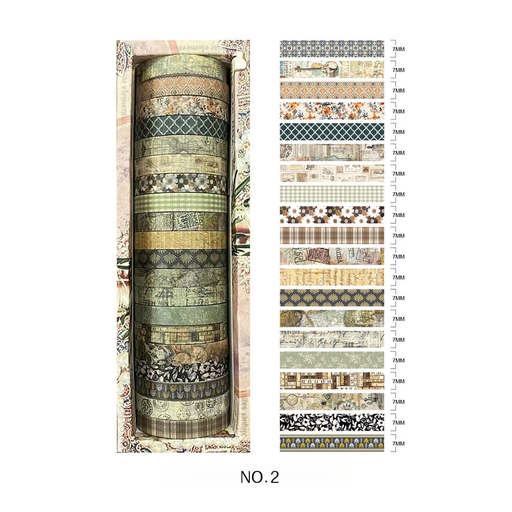 20PCS Retro Collection Washi Tape