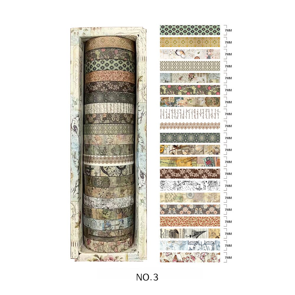 20PCS Retro Collection Washi Tape