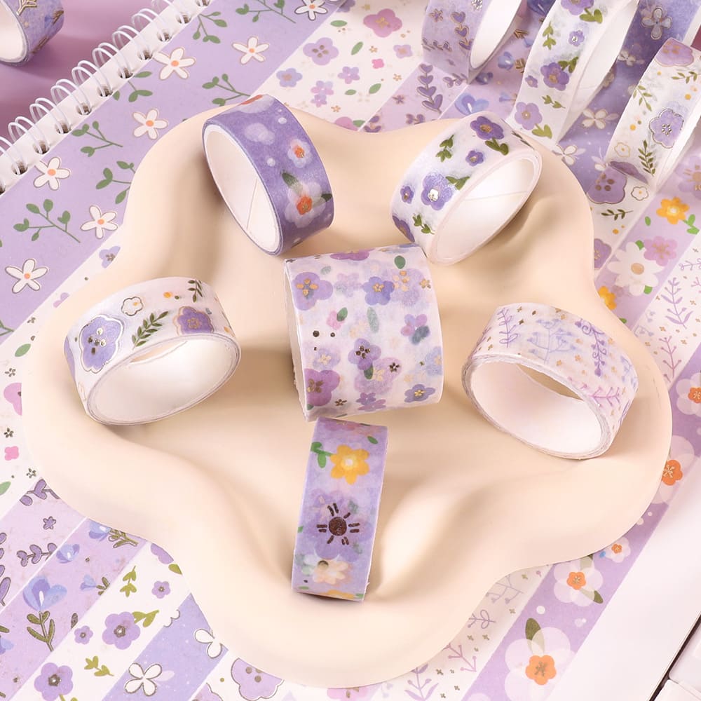 10PCS Small Floral Series Washi Tape Set