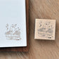 Rabbit Garden Wooden Stamp