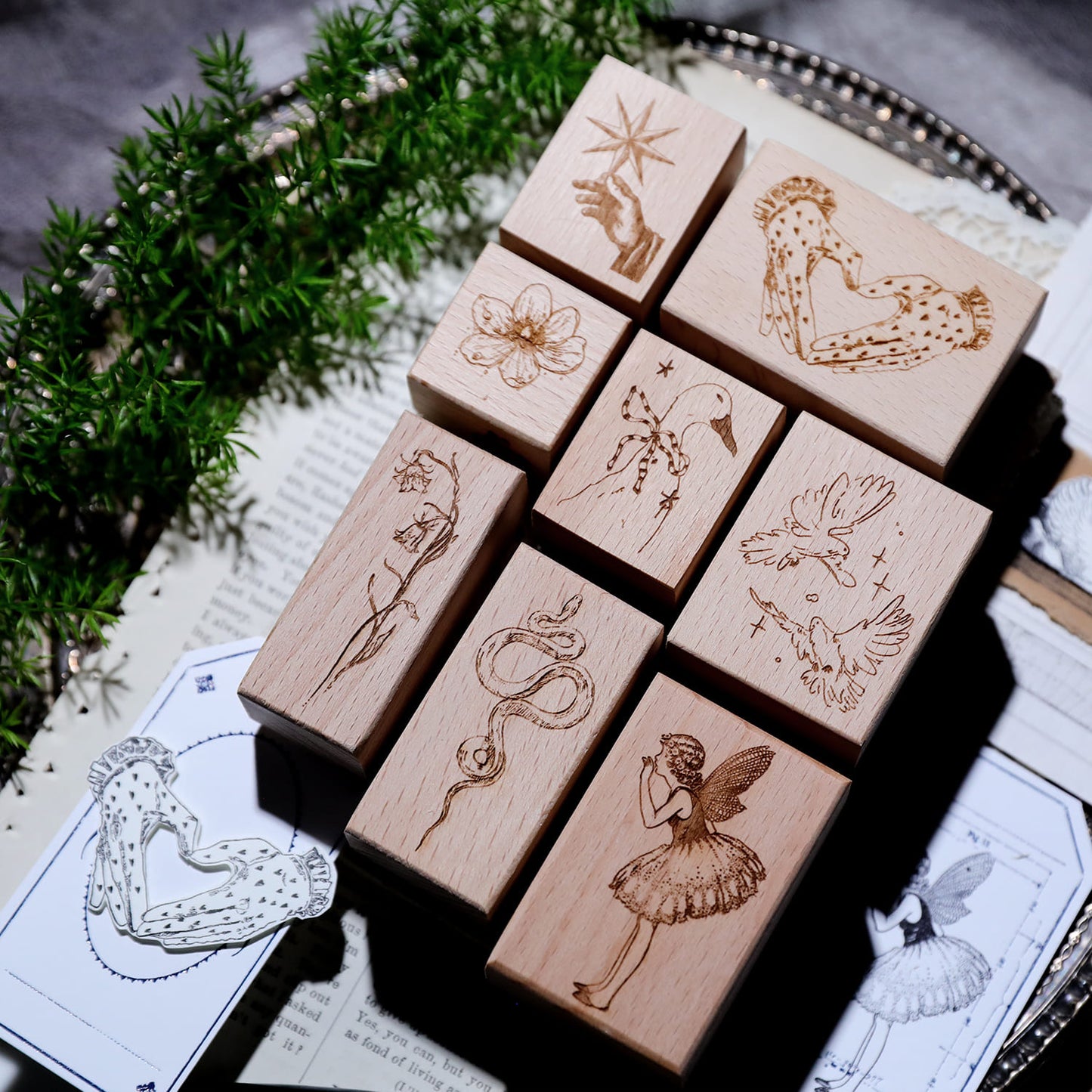 Magic Fantasy Series Wooden Stamps