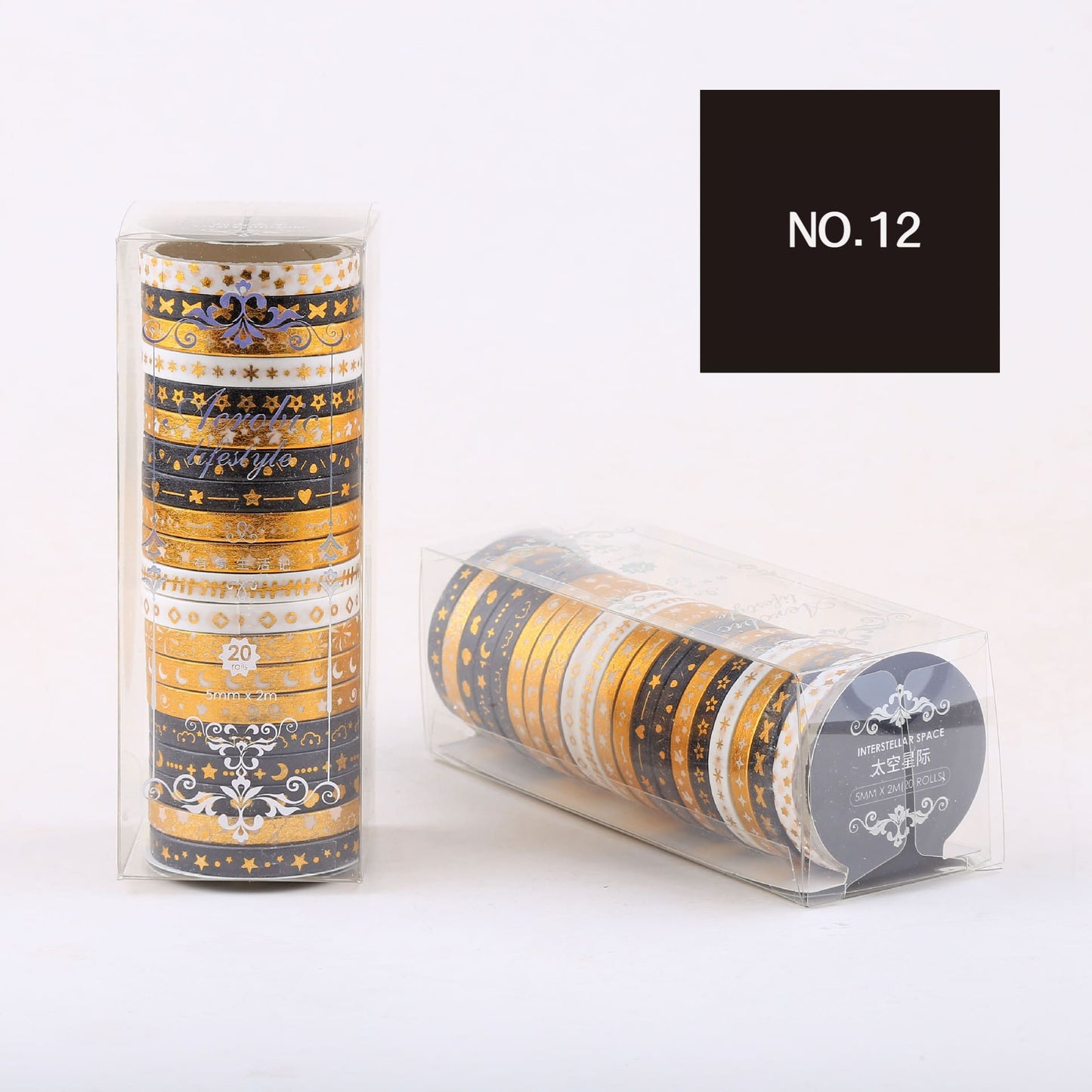 20PCS Ultra-Fine Divider Line Series Washi Tape Set