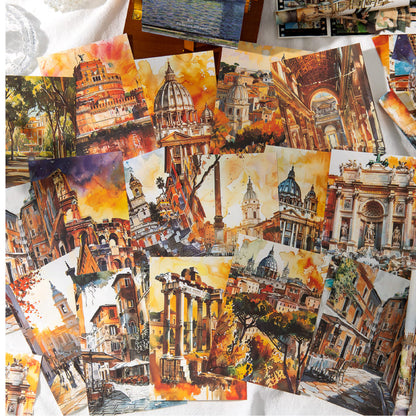 30PCS Scenery Series Scrapbook paper