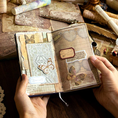 Le papier de scrapbooking du passé manuscrit