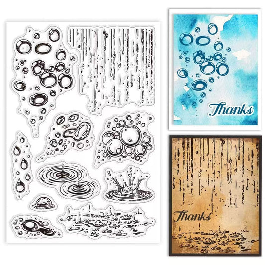 Clear Raindrop Silicone Stamp