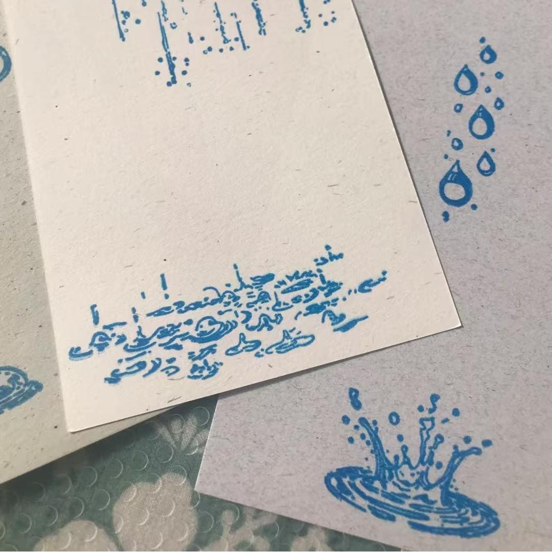 Clear Raindrop Silicone Stamp