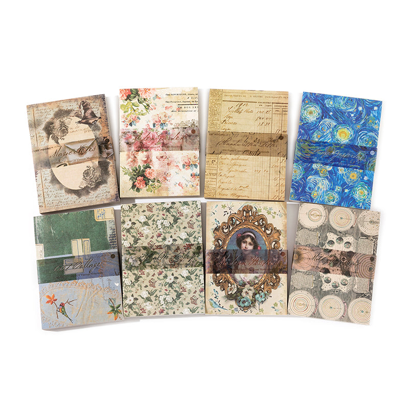 100 PCS Vintage Scrapbook Paper