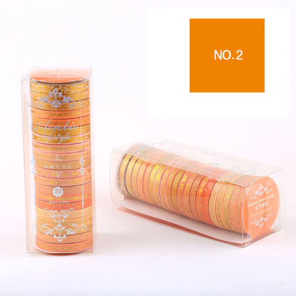 20PCS Ultra-Fine Divider Line Series Washi Tape Set