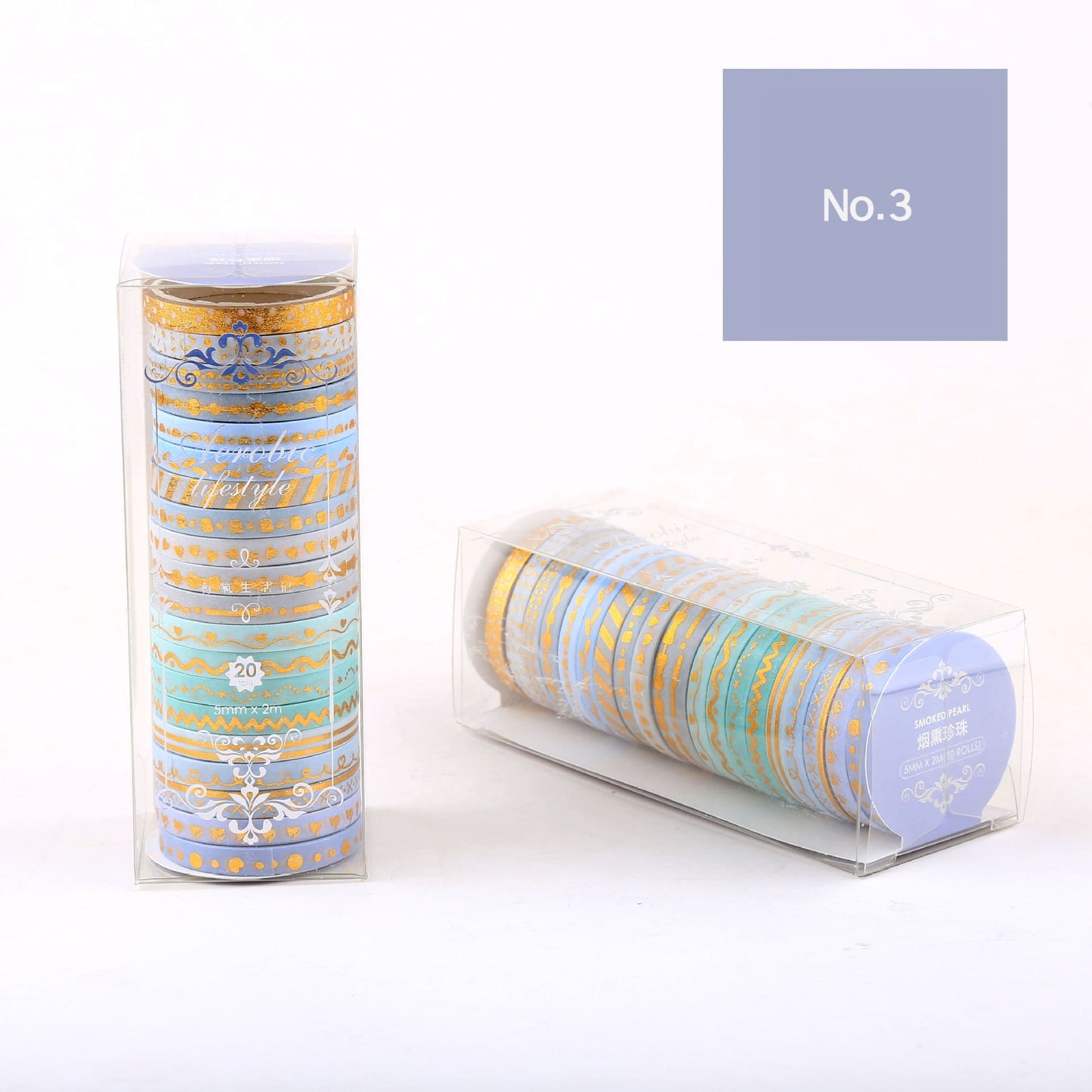 20PCS Ultra-Fine Divider Line Series Washi Tape Set