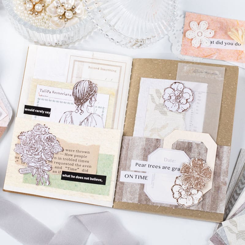 Feuille de scrapbooking de la série Time Flows