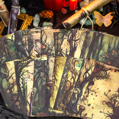 50PCS The Witches' Garden Scrapbook  Paper