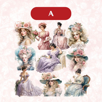 10PCS Princess Series Stickers