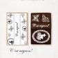 4PCS Beautiful Moments Wooden Stamp