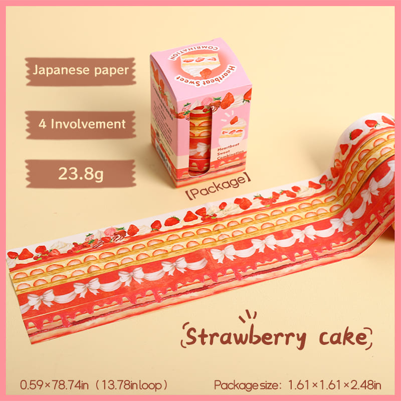 4PCS Sweet Series Washi Tape