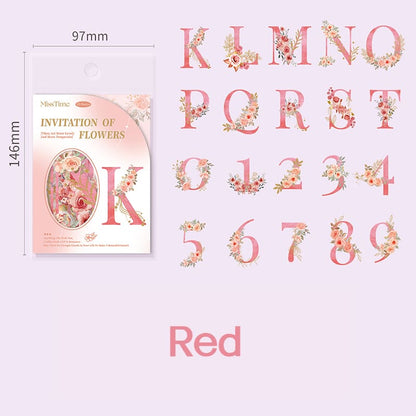 20PCS Number and Letter Stickers